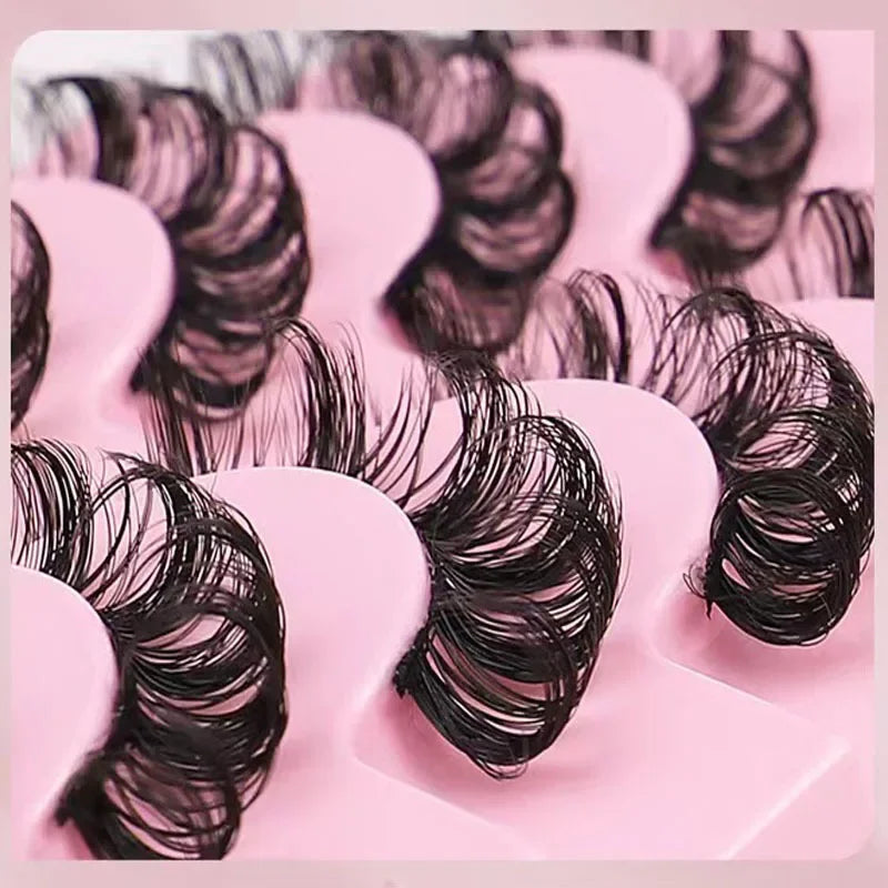 NEW 10Pairs 3D Mink Lashes russian strip lash Dramatic False Eyelashes Faux Cils Makeup Wholesale Fake Eyelash Extension