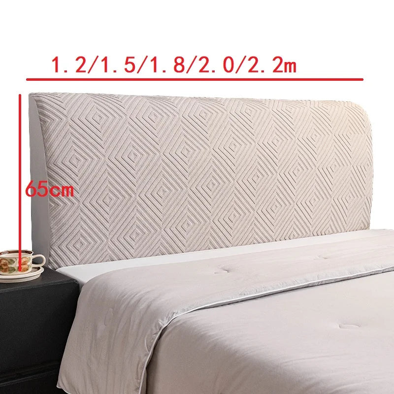 Stretch Bed Headboard Cover  Soft Velvet Bed Head Slipcovers All-inclusive Solid Color Bedside Backrest Dust Protector Coversr