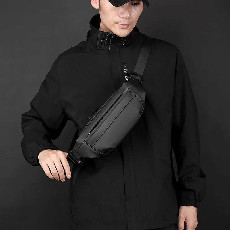 Quality Nylon Chest Pack Fashion Business Men Waist Bag 2024 New Male Fanny Pack Phone Bag Leisure Travel Shoulder Crossbody Bag