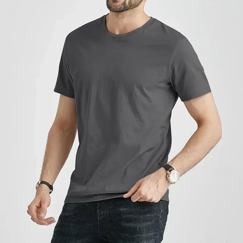 Men's T-Shirts - Breathable Moisture-Wicking Short Sleeve Round Neck Casual & Athletic Tees, All-Season Comfort Fit for Gym