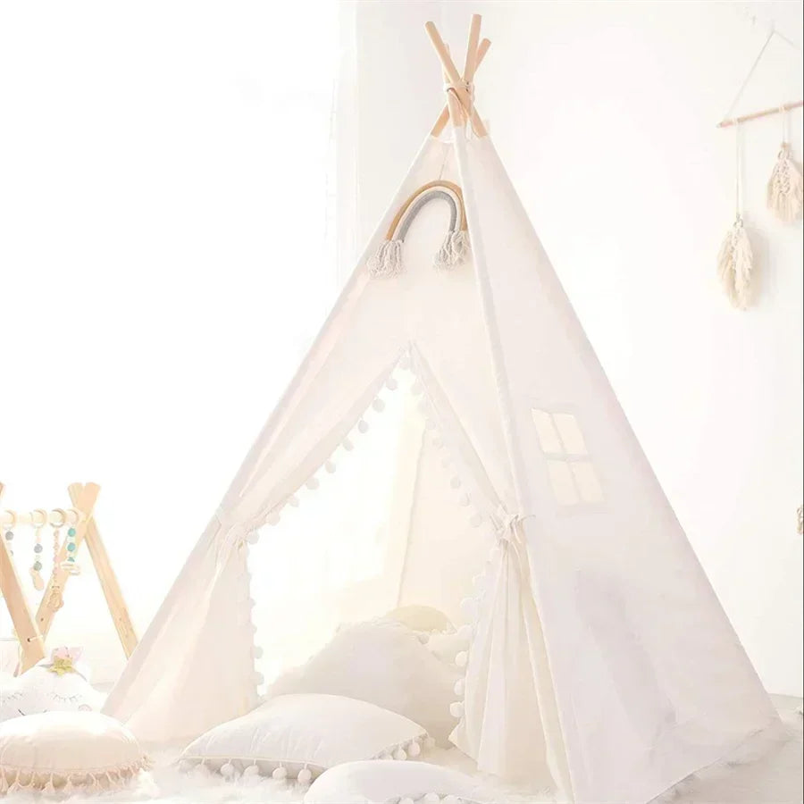 Tent for Kids Indoor Household Children Play House Wigwams Portable Folding Tipi Teepee Girl and Boy Castle Play Room Tents