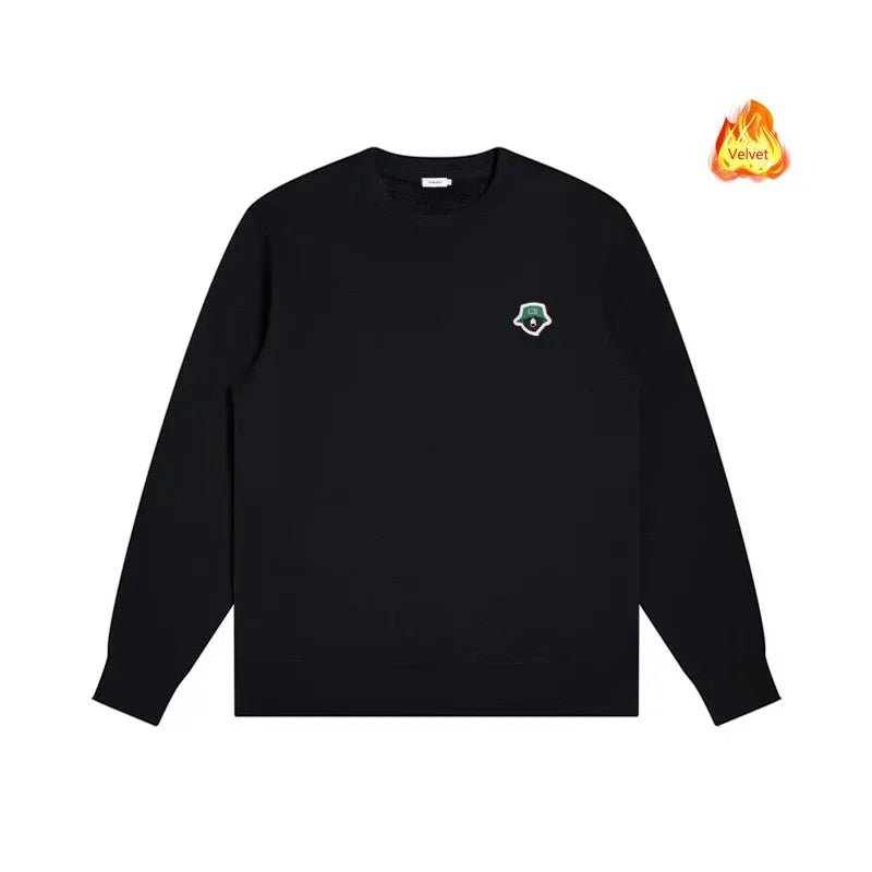 2024 Men's Golf Sweatshirts Autumn/Winter Golf Sweater Outdoor Leisure Round Neck Pullover Golf Wear with Thin Velvet