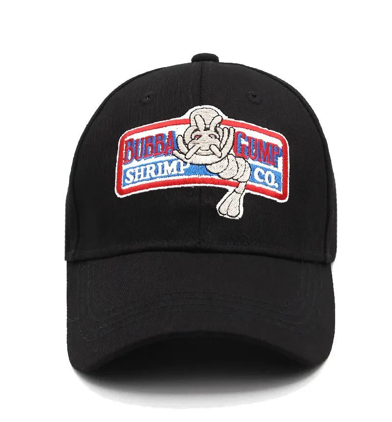 Baseball Caps Gump Shrimp CO. Snapback Hat Forrest Gump Costume Cosplay Embroidered Snapback Cap Unisex Summer Hats Adjustable
