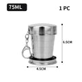 NEW 250ml Stainless Steel Retractable Cup Outdoor Travel Toiletry Cup Portable Creative Compression Cup Mini Handy Cup Folding Cup