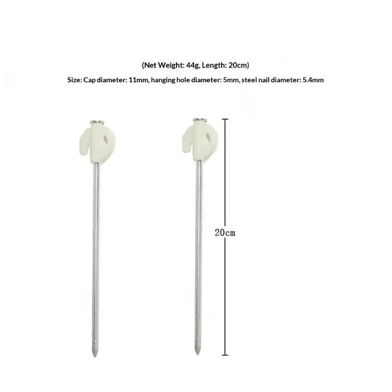 Tent Essentials, Set of 2/4/6 Luminous Tent Pegs, 20cm Night Light Ground Spikes for Secure Pitching