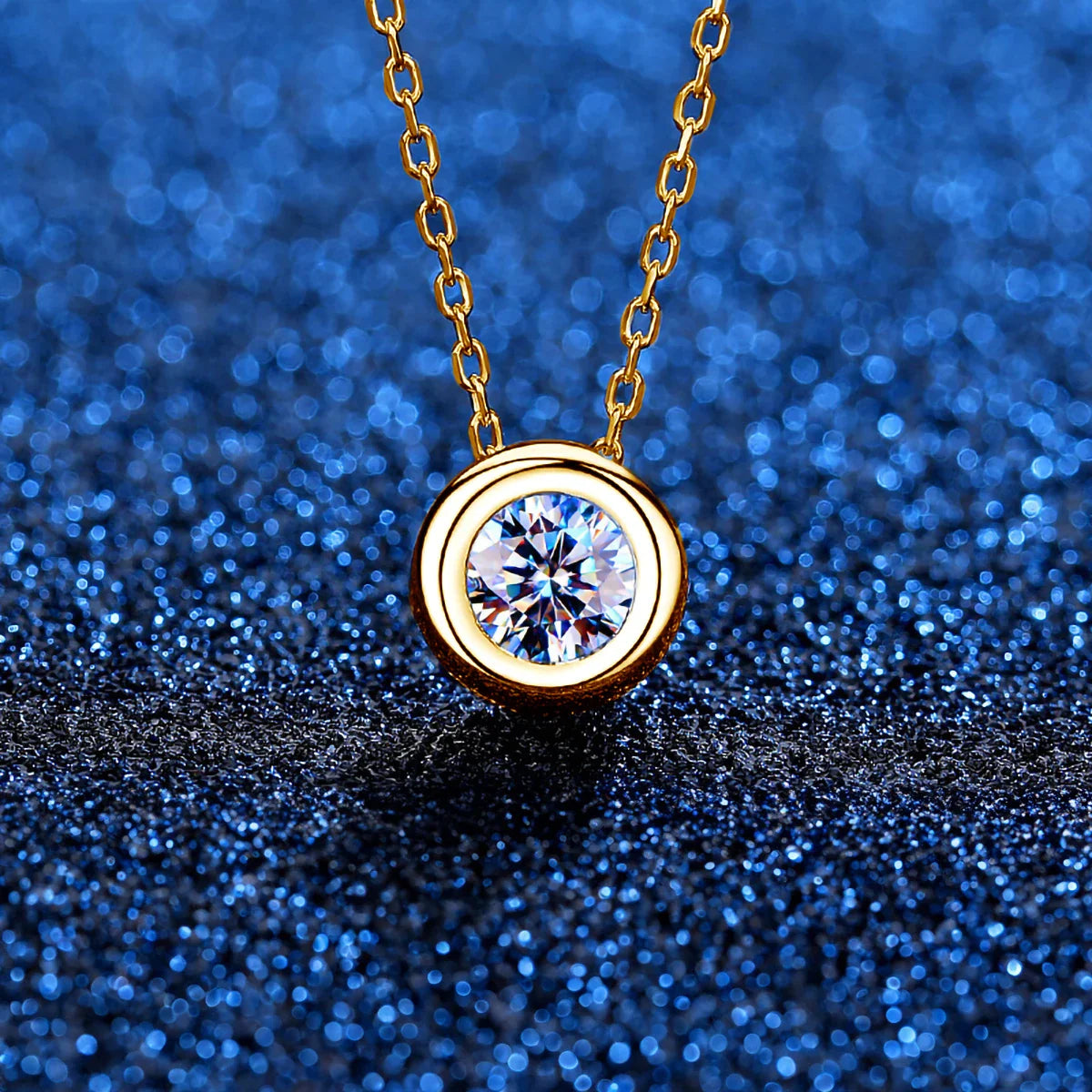 NEW 100% Real 18k Gold Necklace With Moisanite 0.5ct D Color VVS1 Certificated Dubai  AU750 Jewelry For Women Wedding Gift Wholesale