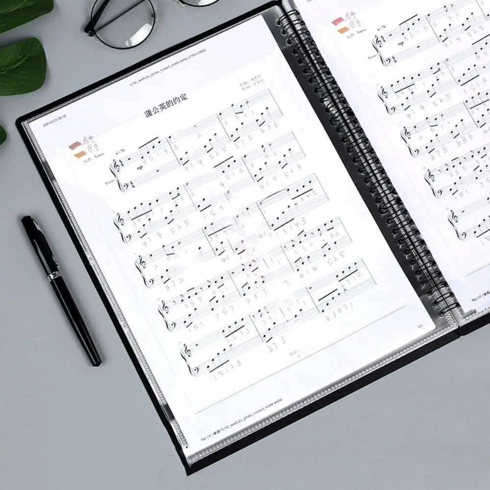Cover Folder A4 Sheet Music Folder Fashionable Durable Loose Leaf Notebook Creative Waterproof Budget Binder Gift