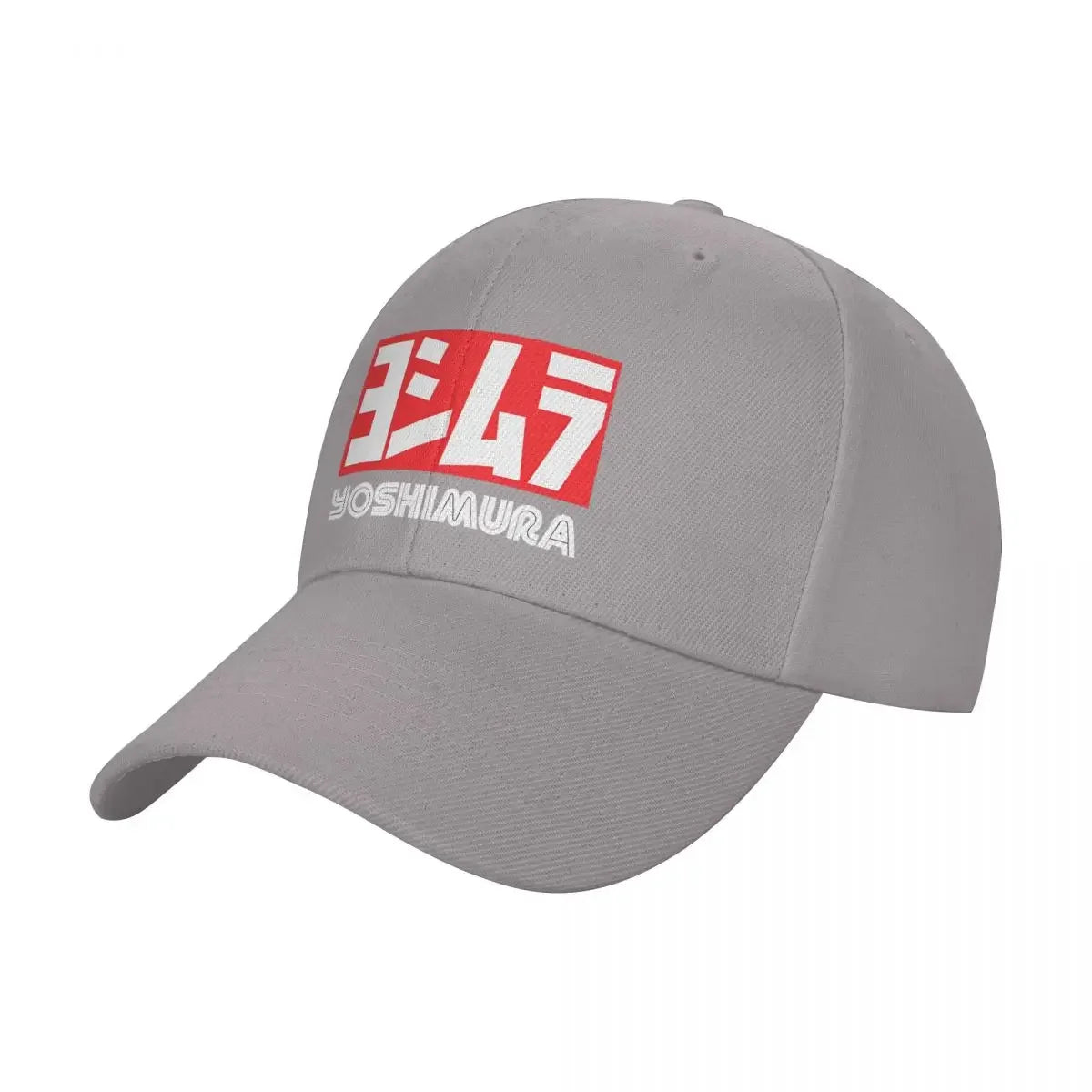 Yoshimura Motorcycle Racing Snapback Cap - Adjustable Black Baseball Hat with Bold Red & White Logo, Perfect for Sports Fans