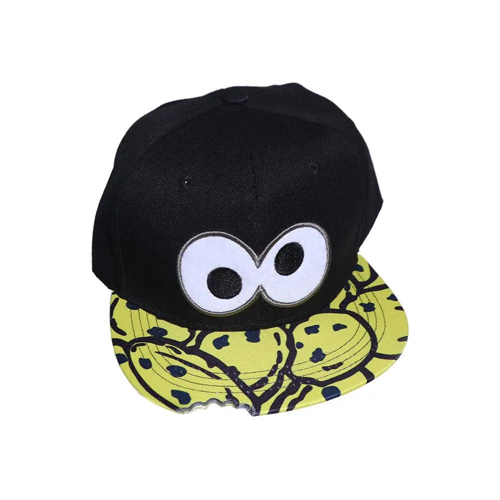 Snapback Hat Eye Pizza Baseball Cap Letter Embroidery Sunscreen Sun Hat Hip-hop Korean Style Peaked Cap Sports