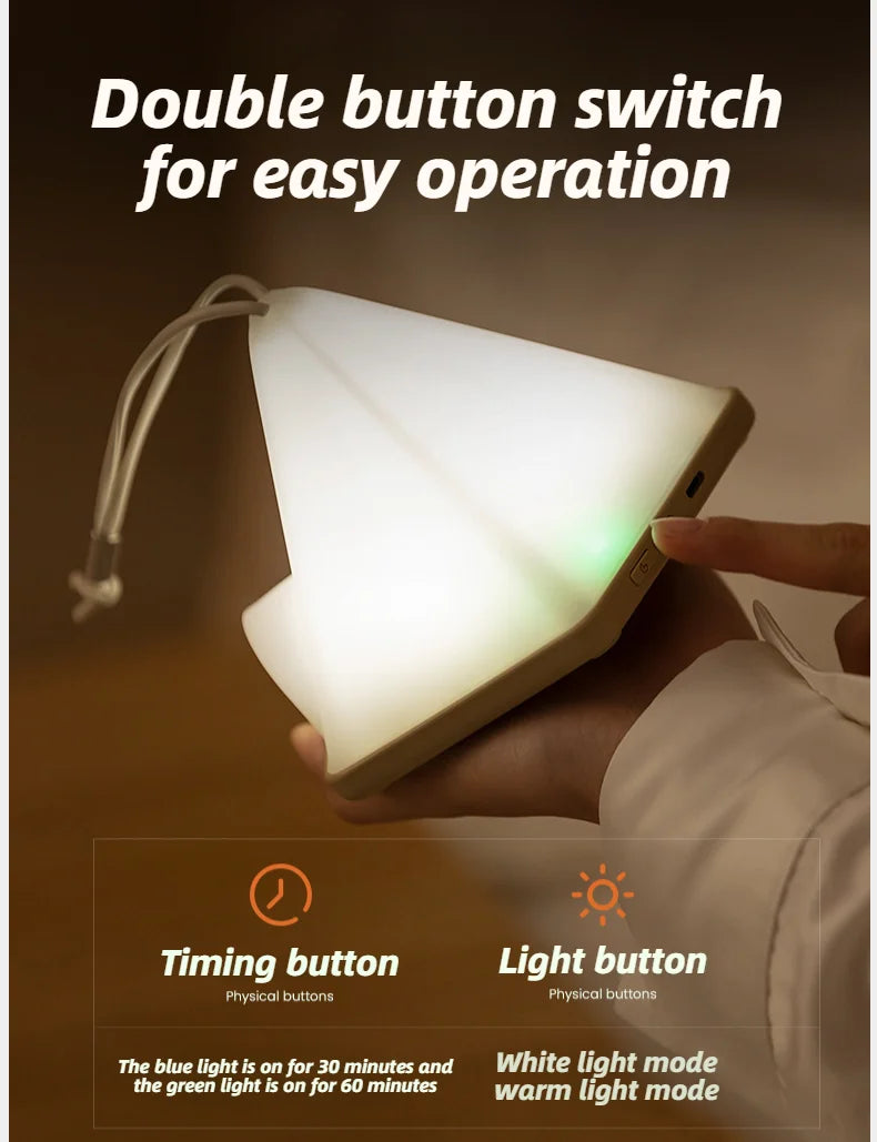 Tent Night Light Bedroom Charging Ambient Lamp Simple Bedside Lamp Portable Atmosphere Night Light For Outdoor Camping