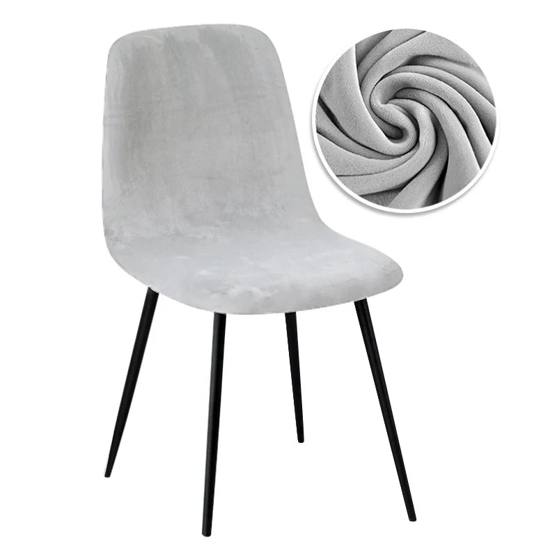 Velvet And Jacquard Short Back Chair Cover Bar Seat Covers Dining Covers Chair Stretch Dust Cover For Home Hotel Bar Wedding