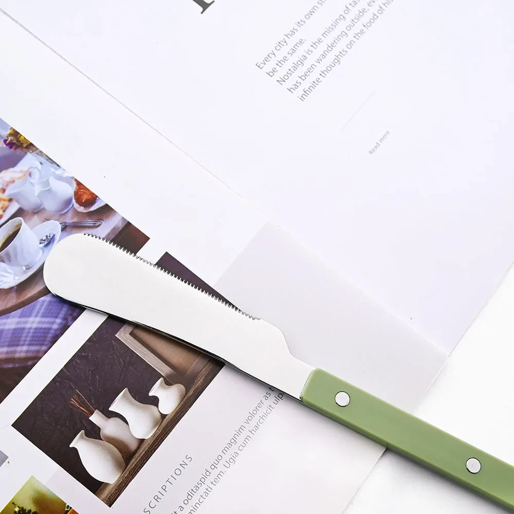 4/16Pcs Acrylic Handle Knife Fork Set Stainless Steels Dinner Cutlery Set Green Silver Western Dinnerware Home Kitchen Flatware