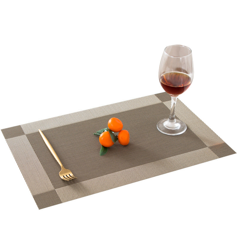 4/6Pcs Table Mat Set Non-Slip Bowl Pad Coaster Set Washable PVC Dining Table Placemats Modern Home Decoration Accessories