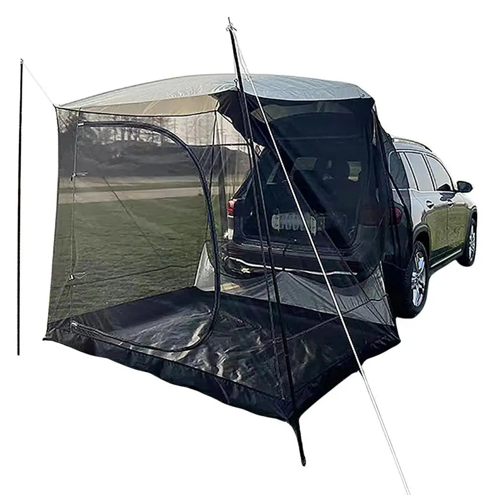 5-6 Person Car Truck Tent For Camping SUV MPV Car Rear Tent Waterproof Auto Tail Tent Awning Beach Sunshade For Self-driving