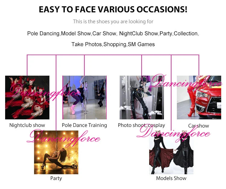 Black Matt 8Inches 20cm Popular Stripper Pole Dance Shoes Sexy Platform High Heels Women Summer Cross Strips Sandals Female