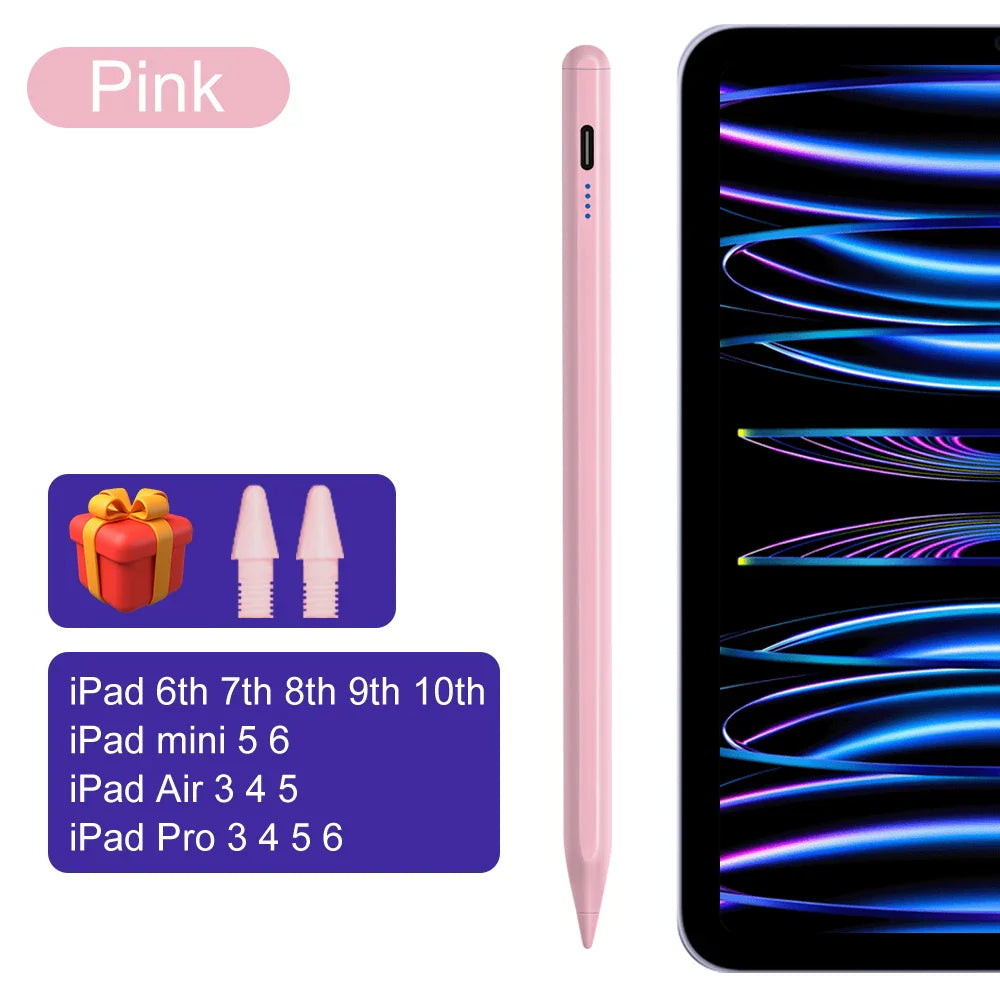 For iPad Pencil 2024 Air 6 M2 Pro M4 Stylus Pen with Palm Rejection Tilt,for iPad Pro 11 12.9 Air 4/5 7/8/9/10th mini 5 6 Tablet