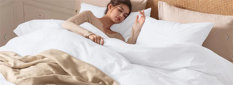 100% Cotton Bed Linen Bedding Set Washed Cotton Four Pieces Bed Sheet Set Comforter Sets Dolid Double Couple Bed Quilt Cover