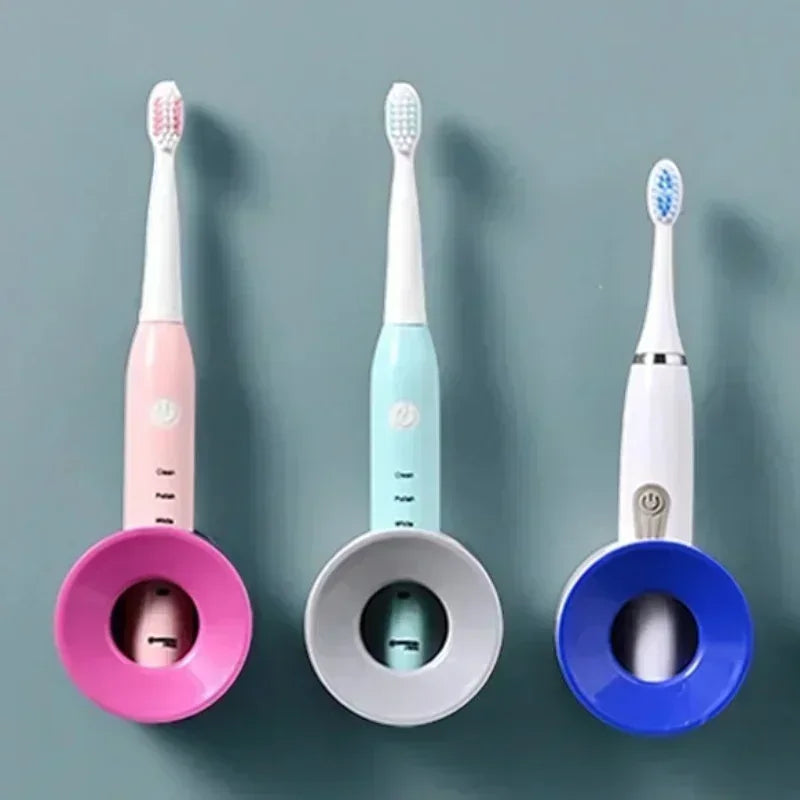 Bathroom Toothbrush Holder Wall Mount Bathroom Organizer Double Single Hole Self Adhesive Tooth Brush  Accessories Space Saving