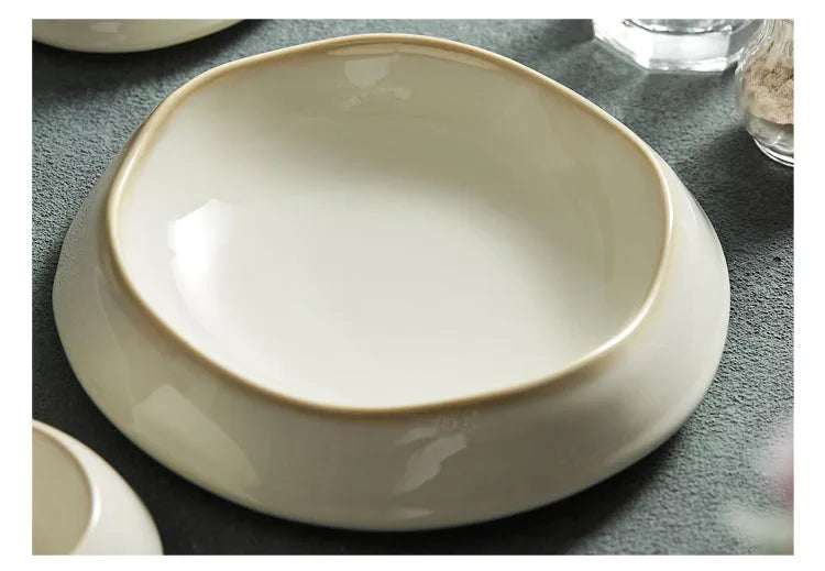 Ceramic Dinner Plate Family Steak Plate Pasta Plates Dessert Dish Cake Dish Dim Sum Bowl Cake Bowl Salad Bowls Kitchen Supplies