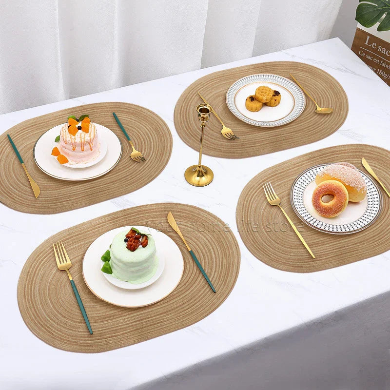 Placemats Set of 4,Heat resistant pad,Place Mat Washable Table Mats for Kitchen Dining Table Mixed Color Non-Slip Place mats