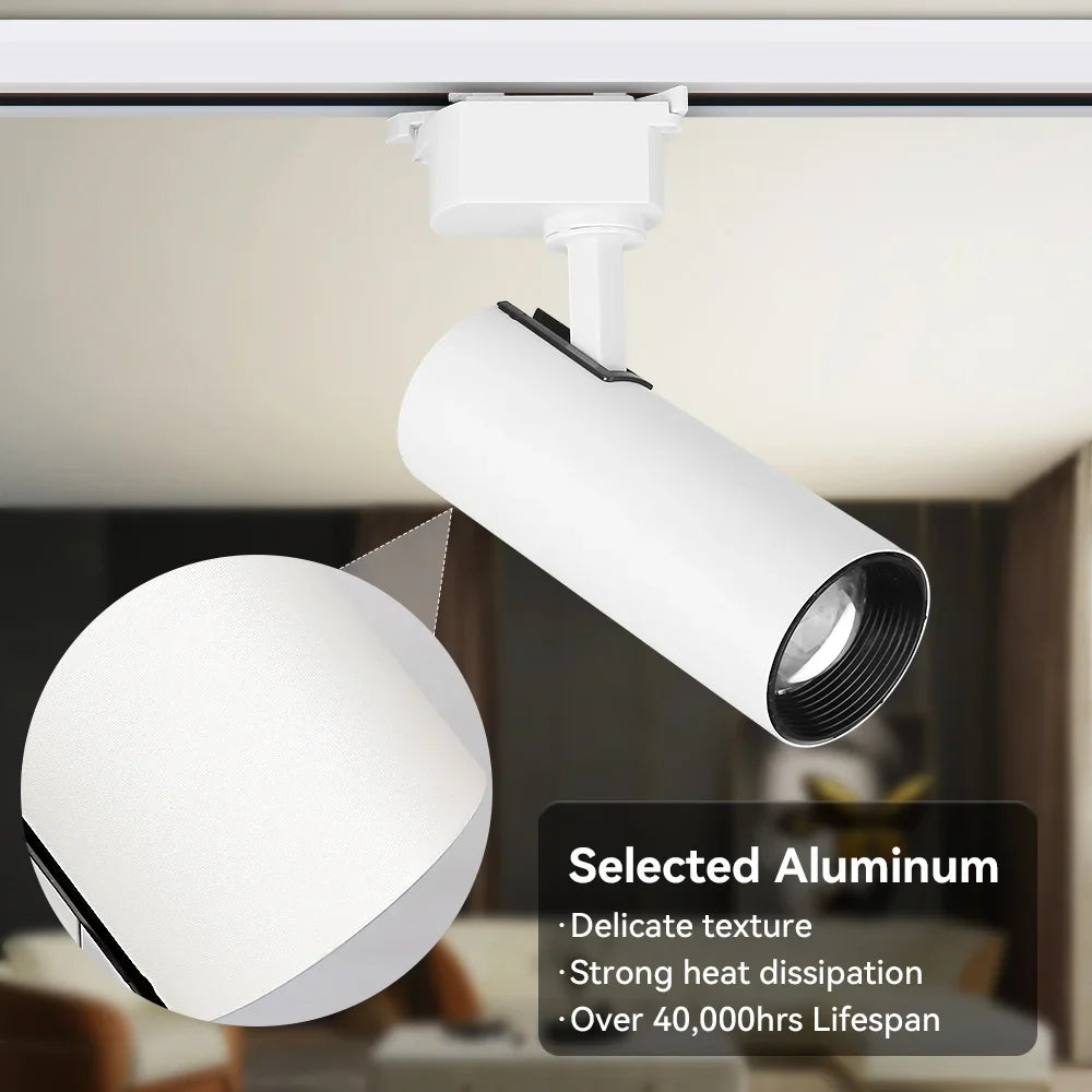 Set LED Track Light Dimmable Track Lamp AC180-265V COB led Spotlight  for Living Room Kitchen Clothing Store Rail Lamp Lighting