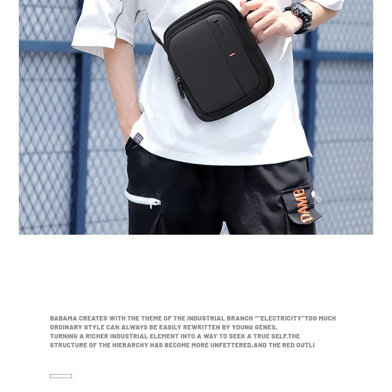 GOLF Cross Bag Man Nylon Shoulder Boston Crossbody Bags Men Mini Sling Messenger Cell Phone Waterproof Pouch Oxford Compartments
