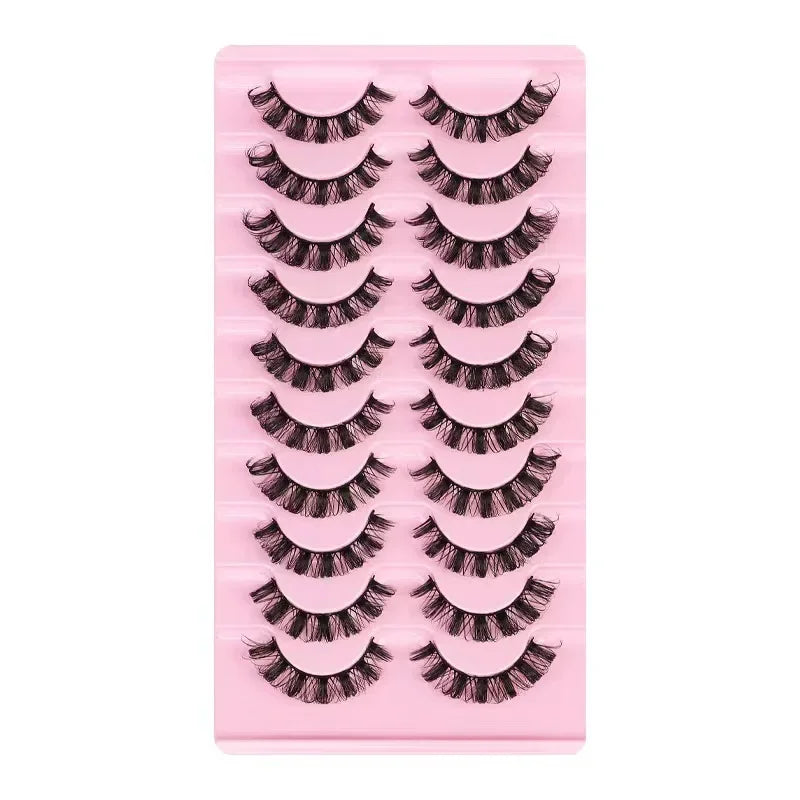 NEW 10Pairs 3D Mink Lashes russian strip lash Dramatic False Eyelashes Faux Cils Makeup Wholesale Fake Eyelash Extension