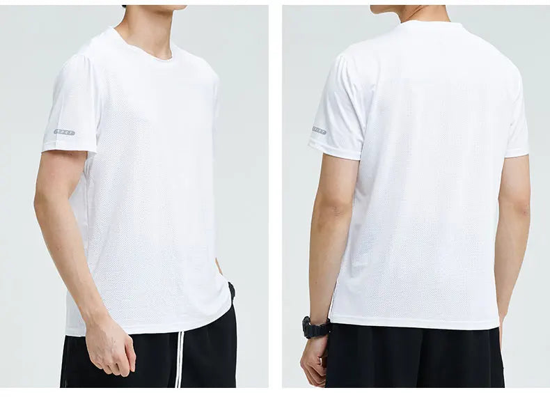 Men's Sports Shirts Sweatshirt Things for Gym Shirt Dry Fit Workout Yoga Tops Breathable Short Sleeves Undershirt Golf Wear Top