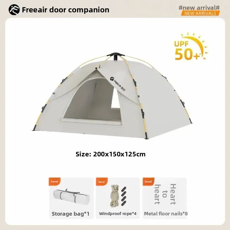 Tent Outdoor Automatic 3-4 People Household Sunscreen Indoor Small House Adult Children's Tent Outdoor Camping Awning