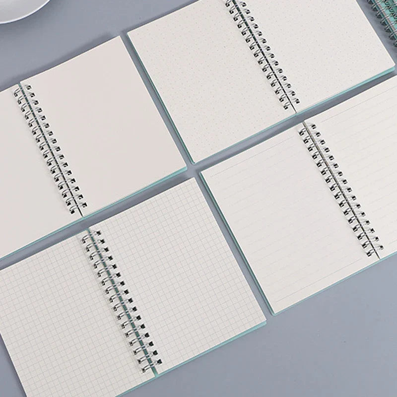 A6 A5 B5 A4 Green Spiral Book Coil Notebook To-Do Lined DOT Blank Grid Paper Journal Diary Sketchbook For School Stationery