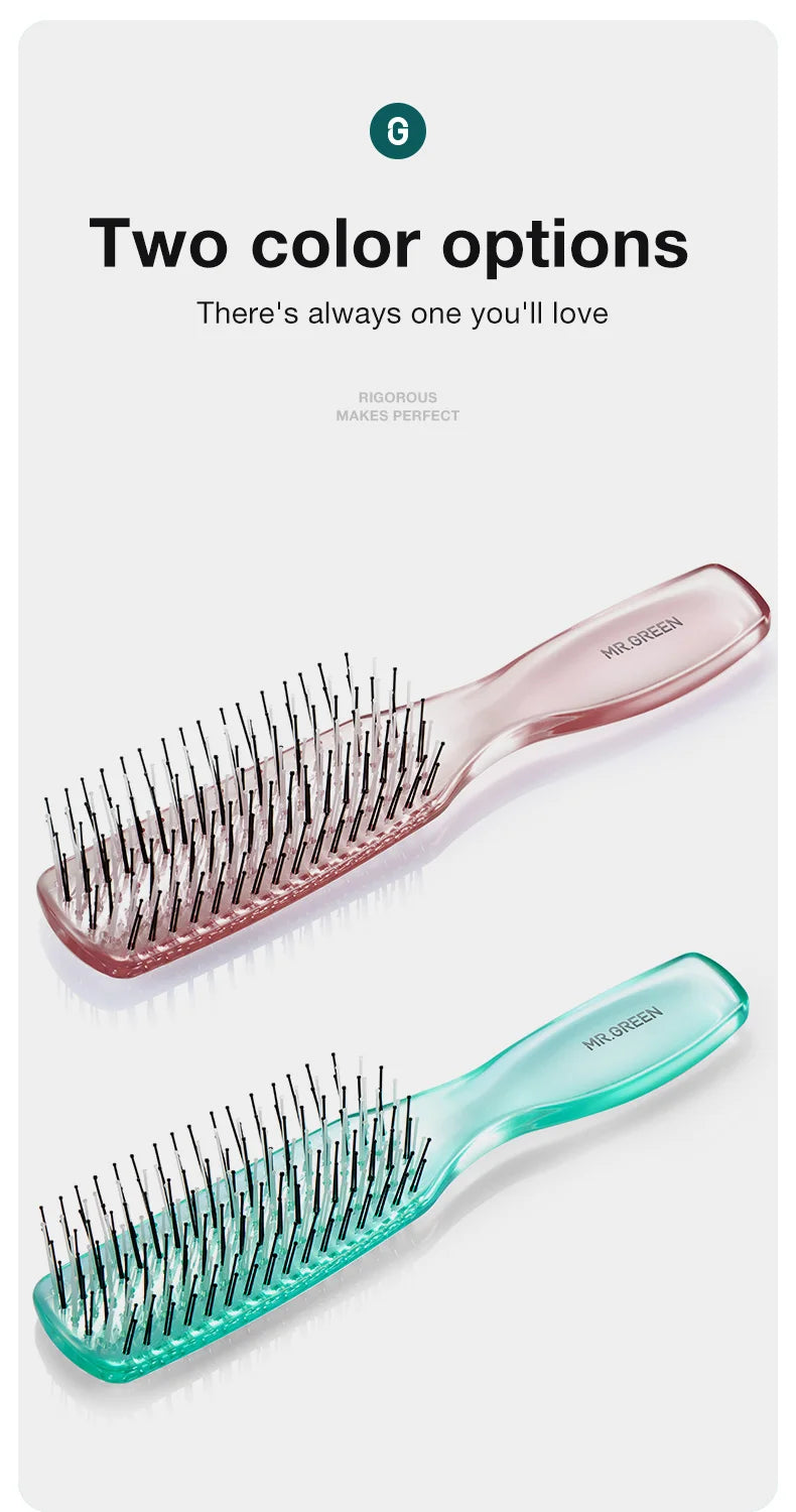 MR.GREEN Hair Brush Scalp Massage Combs Volumizing Hair Styling Fine Tooth Detangling Tool For Long Wet Dry Hair Women Gift
