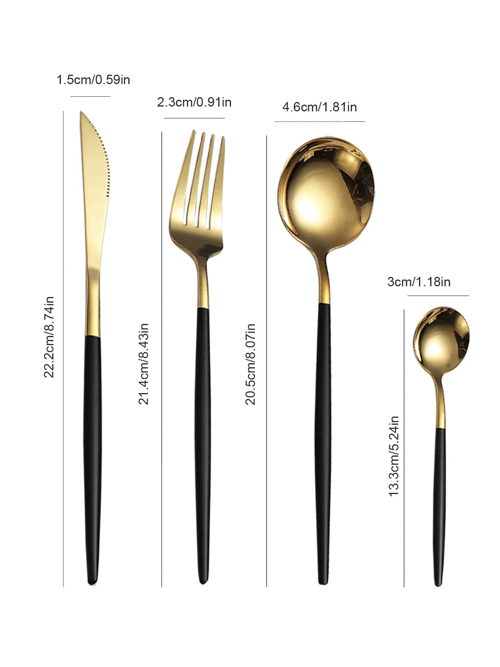 16PCS cutlery set stainless steel tableware knife and fork spoon teaspoon tableware package quality gold cutlery sets