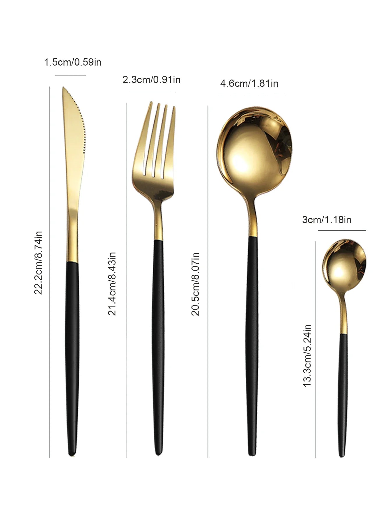16PCS cutlery set stainless steel tableware knife and fork spoon teaspoon tableware package quality gold cutlery sets