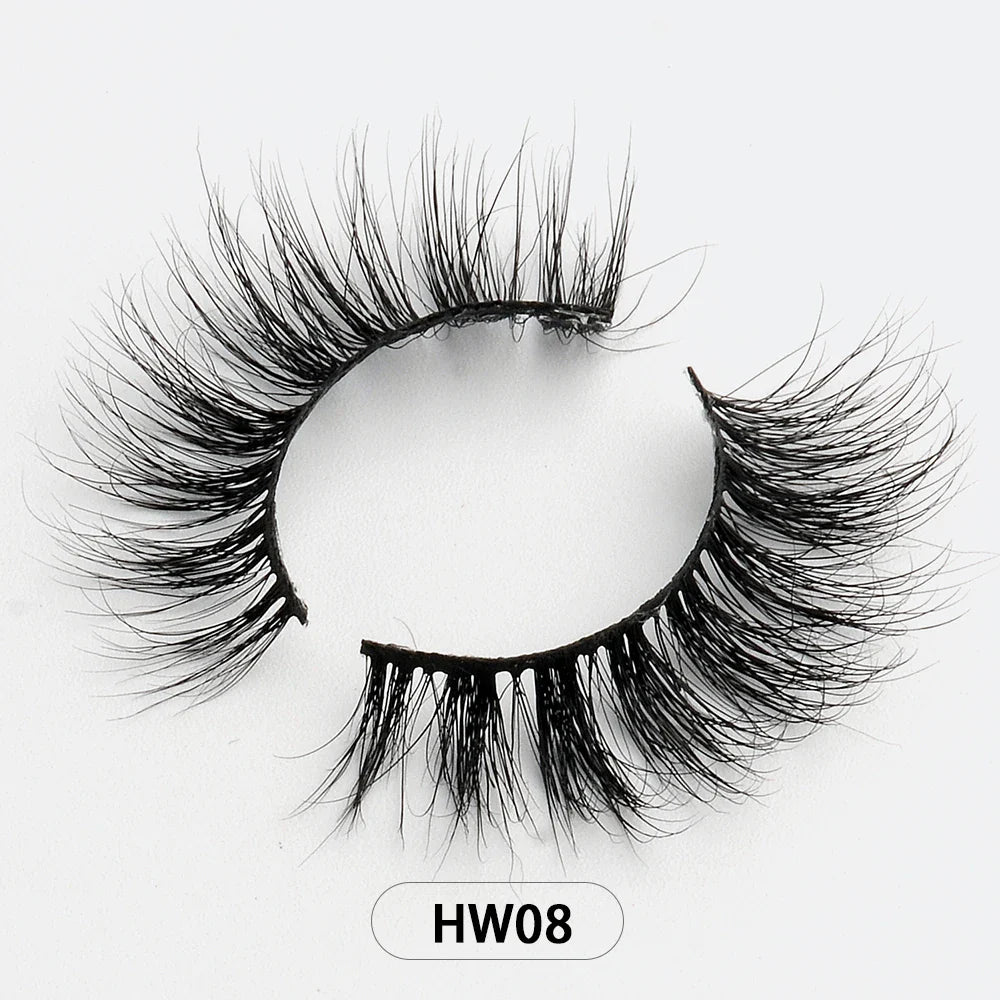 Dropshipping Wholesale Natural Wispy 3d Mink False Lashes Makeup Mink Fake Eyelashes With Soft Band Make-up For Women
