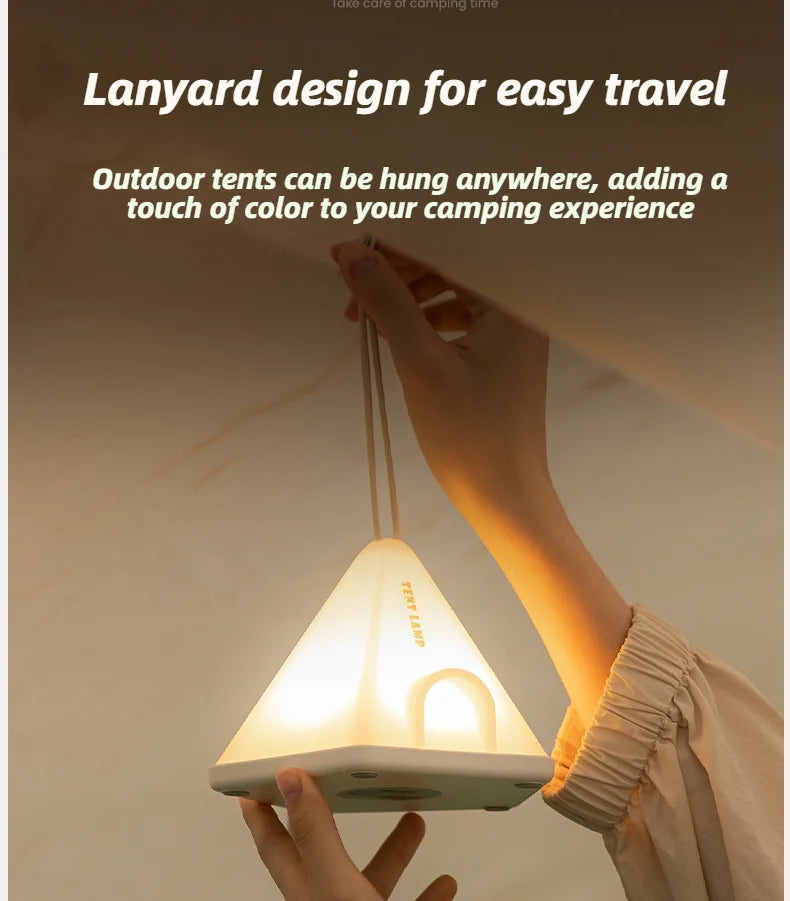 Tent Night Light Bedroom Charging Ambient Lamp Simple Bedside Lamp Portable Atmosphere Night Light For Outdoor Camping