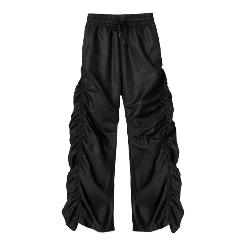 REDDACHiC Hip-hop Men's Ruched Sweatpants Y2k Retro Stacked Wide Leg Elastic Waist Quick-dry Casual Pants Sports Outdoor Clothes