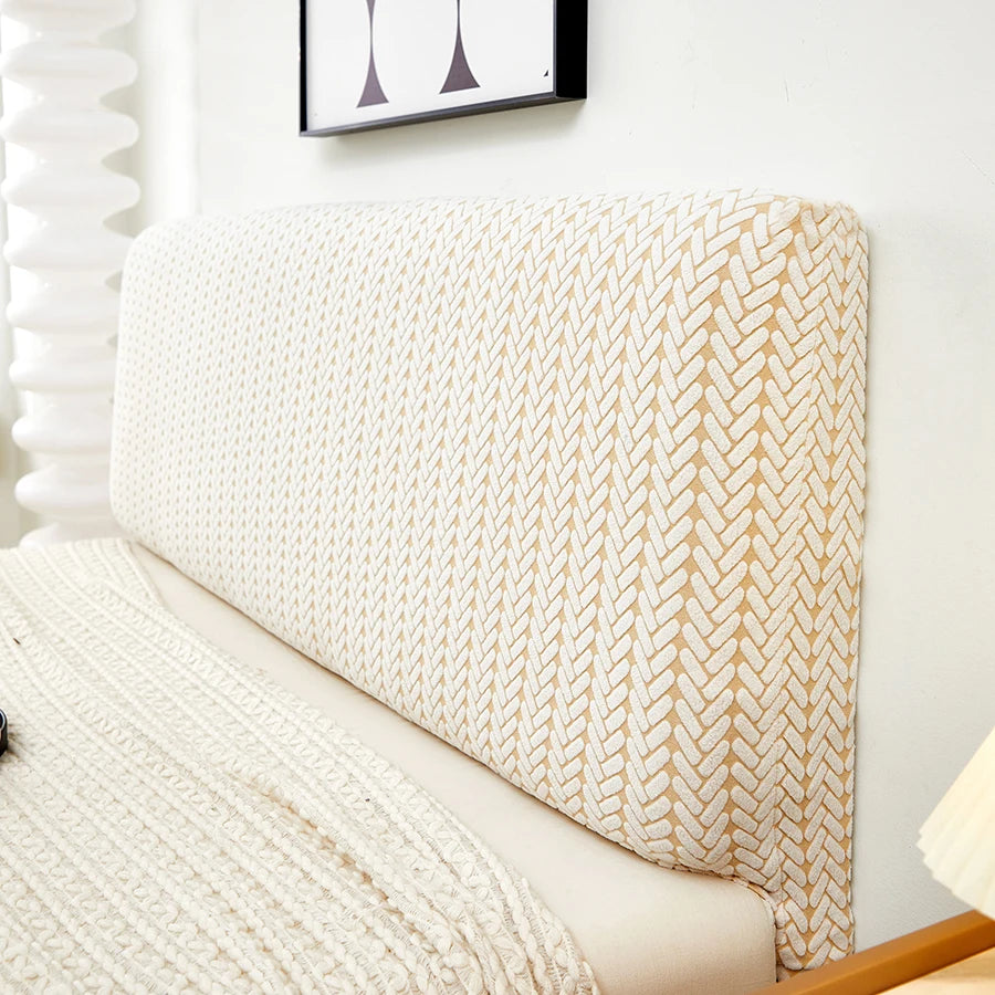 1 PC Headboard Cover elastic jacquard Bedside Cover for bed in bedroom easy to clean Headboard Cover