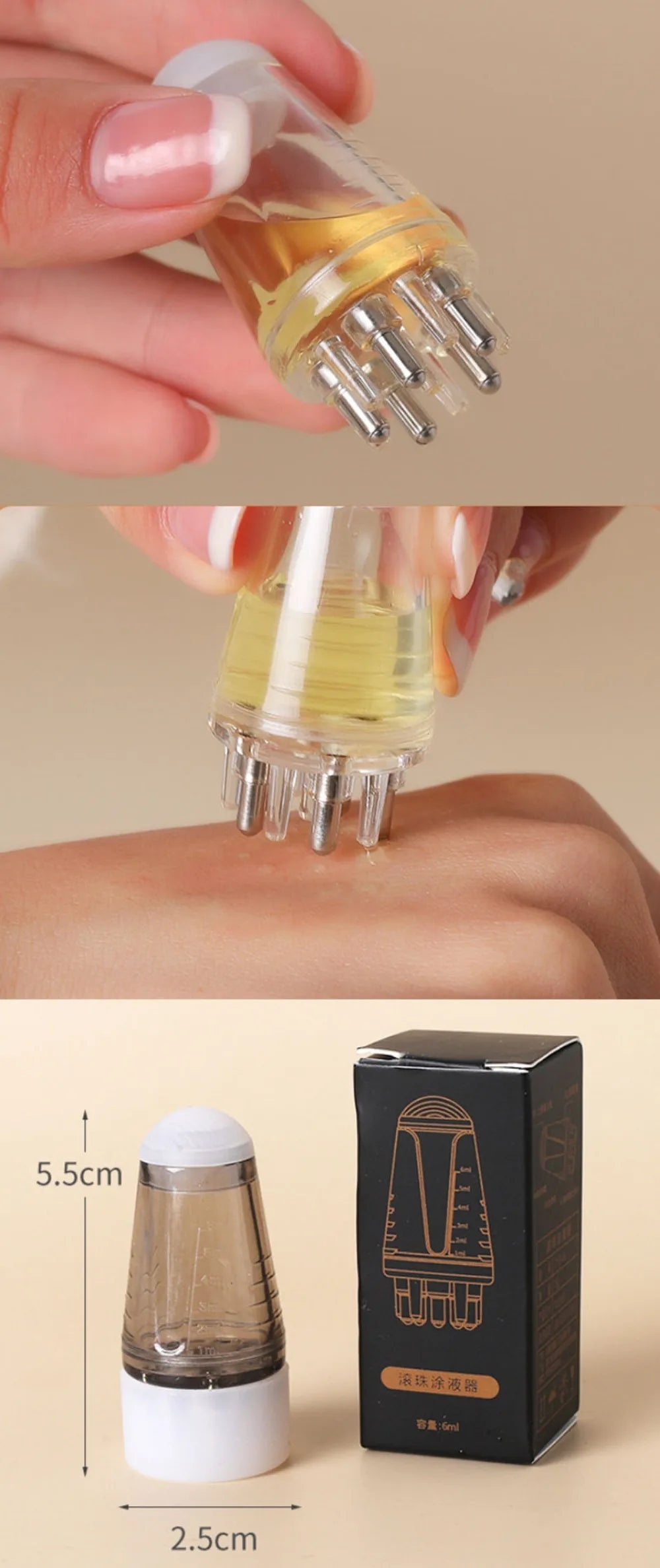 Scalp Applicator Liquid Comb Mini Scalp Massage Brush Hair Oil Applicator Bottle Liquid Guiding Combs Massager Hair Care Tools