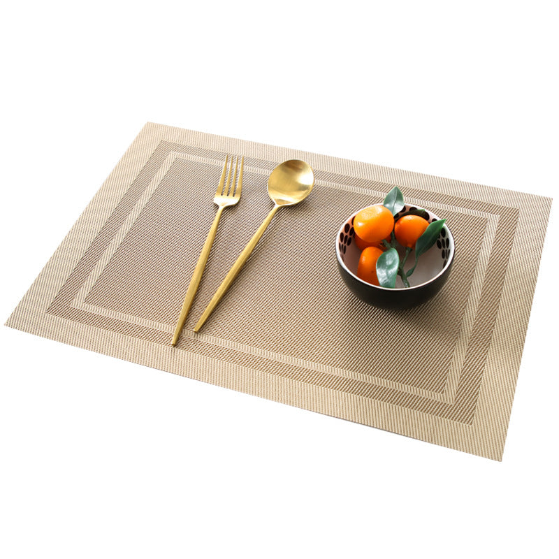 4/6Pcs Table Mat Set Non-Slip Bowl Pad Coaster Set Washable PVC Dining Table Placemats Modern Home Decoration Accessories