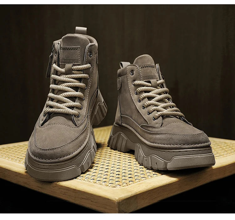 High-top boots, British workwear motorcycle shoes, versatile casual shoes, trendy outdoor shoes