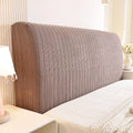 High Elasticity Headboard Cover Solid Color Double Bed Backrest Cover Autumn Winter Warm and Dustproof Cover Machine Washable