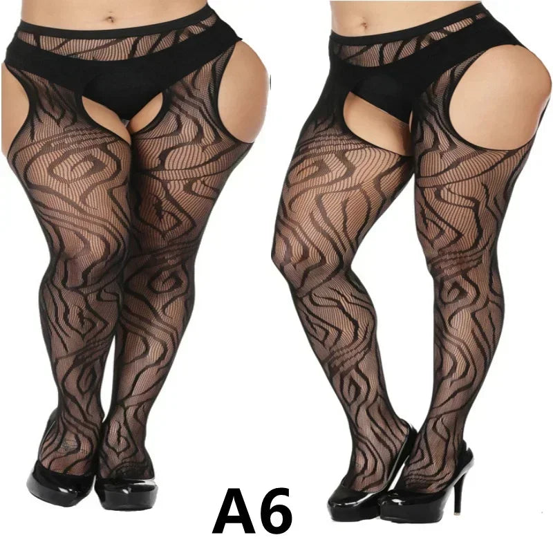 Lace Top Plus Size Knee Thigh High Socks for Women Stockings Sexy Stay Hold Up White Black Pink Red Long Stocking with Anti-slip