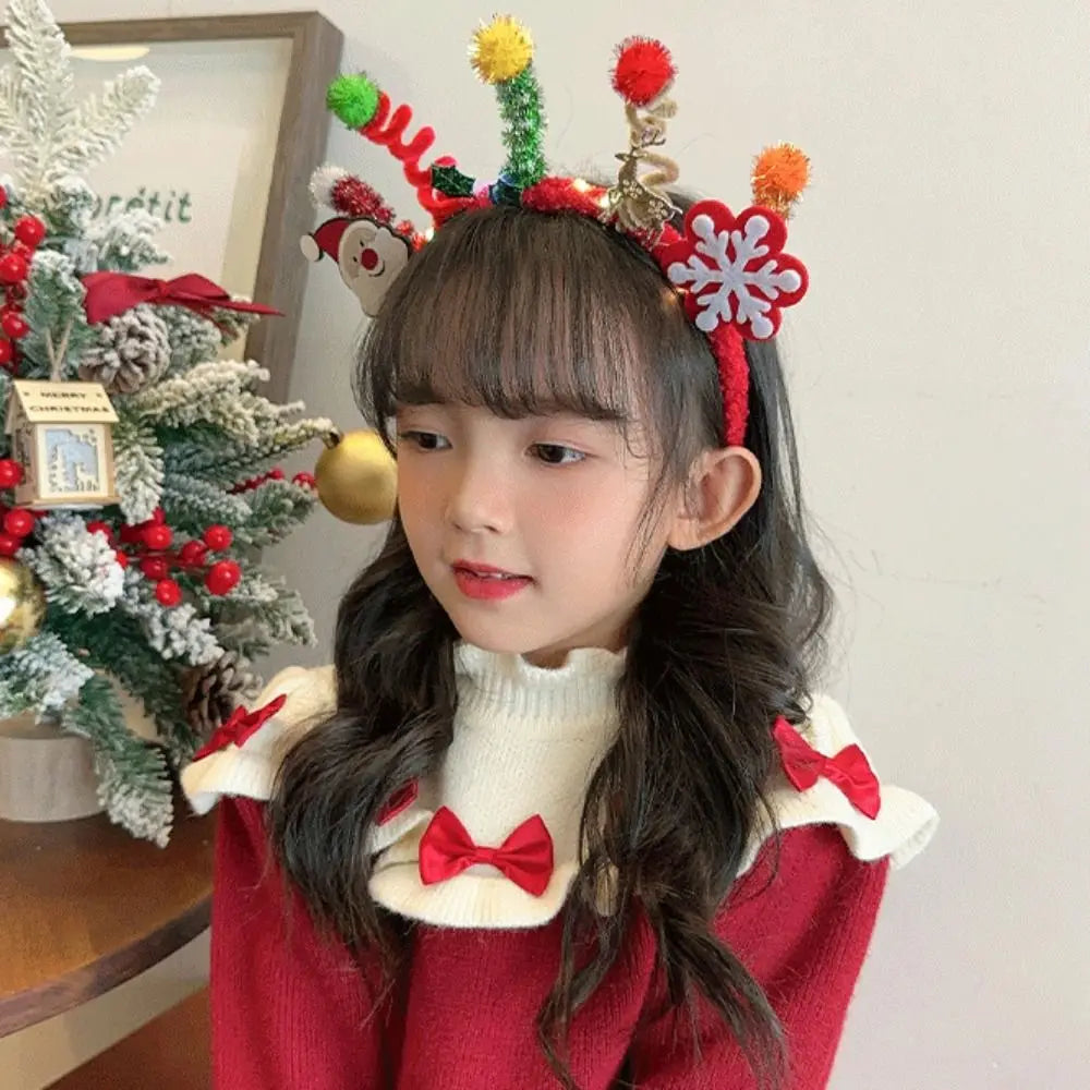 Hair Accessories Christmas Headband Merry Chritmas Xmas Santa Claus Hair Hoop Headpiece Hairband Antler Hair Hoop Girls/Female