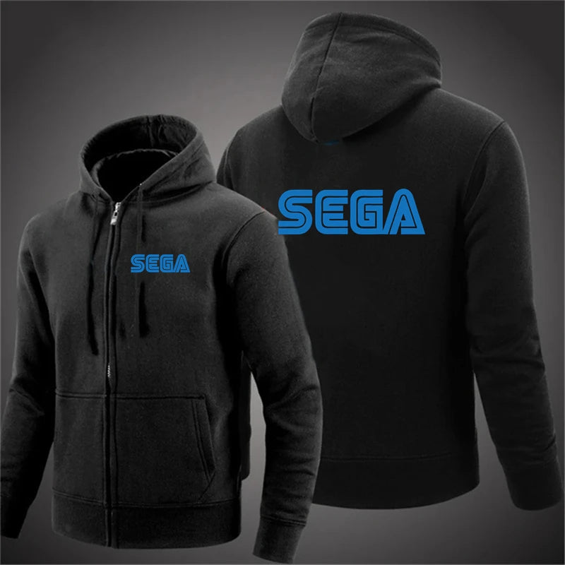 Men Sweatshirts Autumn Sega Pullover Casual Zipper Jacket for Male Hoody Outdoor Sweatshir Autumn Solid Color Turtleneck Swea
