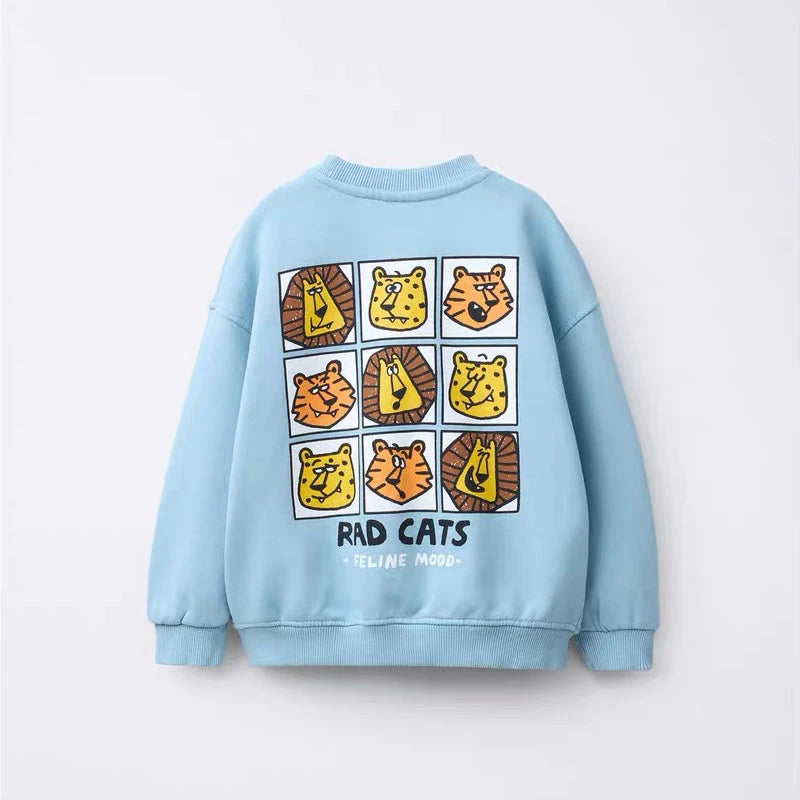 Child Cartoon Sweatshirt New Fashion Casual Wear New Kids Long-sleeved Tops Printed Hoodies Boys Fashion Spring Autumn Clothes
