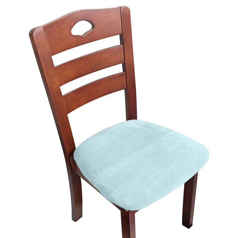 1/2/4/6 Pieces Velvet Fabric Super Soft Seat Cushion Covers Stretch Chair Cover Slipcovers For Hotel Banquet Dining Living Room