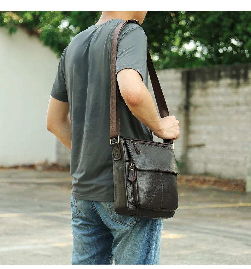 WESTAL Men Shoulder Bag High Quality Male Bag Cowhide Leather Crossbody Bags Capacity Men Messenger Tote Bags for Male 819A