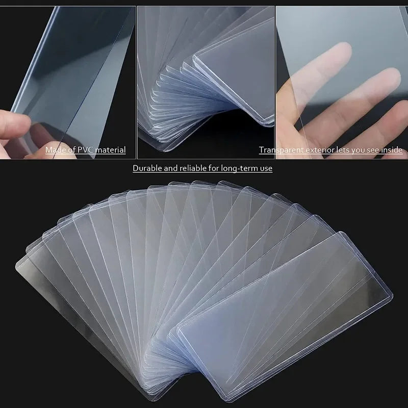 Bill Currency PVC Clear Hard Plastic Sleeve Clip Paper Money Notes Bills Holder for Collection Protector Case Supplies 173*75mm