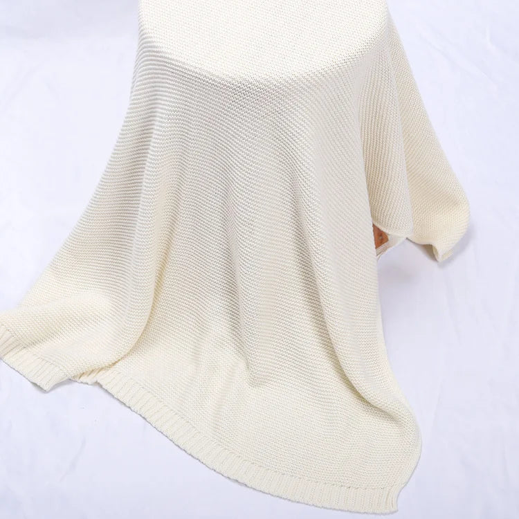 Personalized Name Baby Blanket Embroidered Name Knit Baby Blanket Newborn Gift New Mom Gifts Newborn Baby Girl & Boy Gift