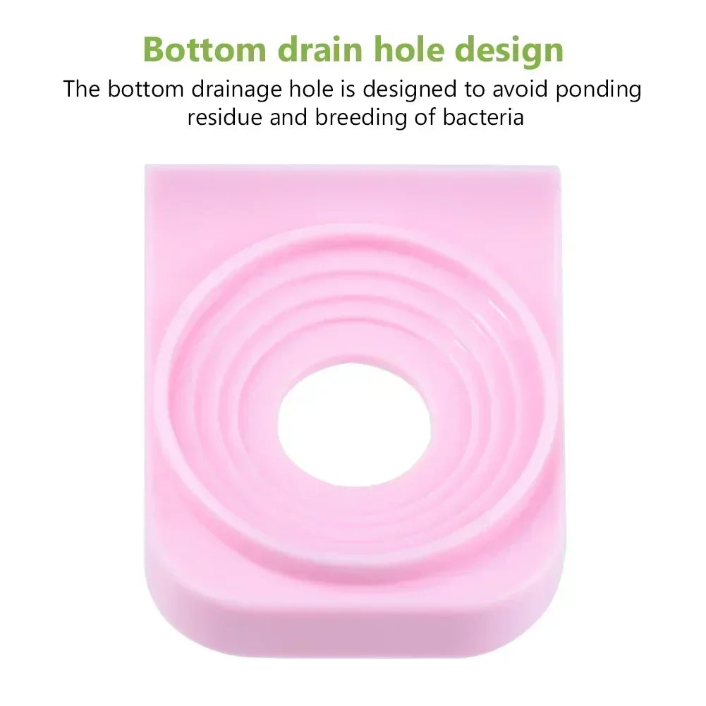Bathroom Toothbrush Holder Wall Mount Bathroom Organizer Double Single Hole Self Adhesive Tooth Brush  Accessories Space Saving